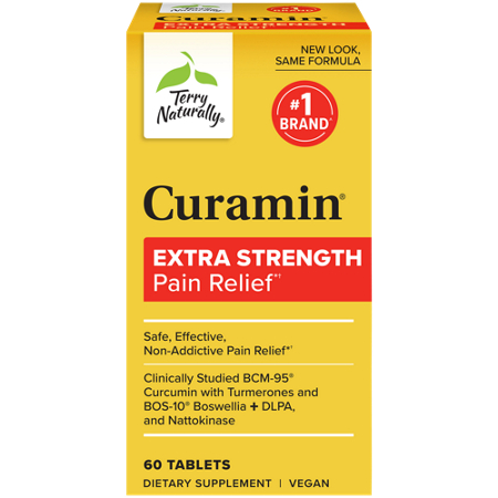 Terry Naturally Curamin Extra Strength Pain Relief tablets front