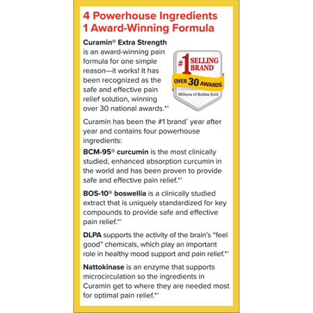 Curamin Extra Strength Safe and Effective Pain Relief tablets view 5