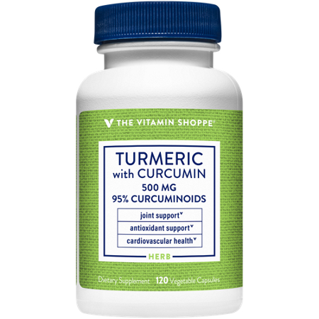 The Vitamin Shoppe Turmeric with Curcumin 500 MG capsules front