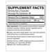 Supplement Facts label for Terry Naturally Strontium capsules 680 MG