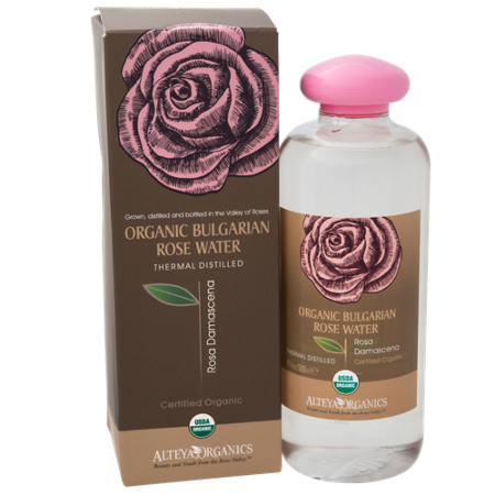 Alteya Organics Organic Bulgarian Rose Water bottle and box front