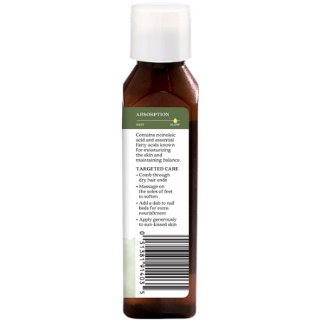 Aura Cacia Organic Castor Oil Skin Care Oil bottle view 4