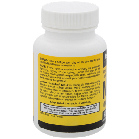 Jarrow Formulas Vitamin MK-7 Promotes Bone Health softgels 90 MCG view 4