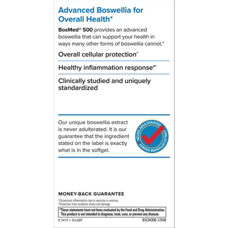 Advanced Boswellia for Overall Health label