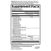Supplement Facts label for Prostate+ 50 Billion CFU Probiotics