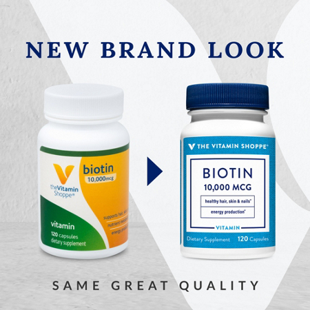 The Vitamin Shoppe Biotin 10000 MCG for Hair, Skin & Nails