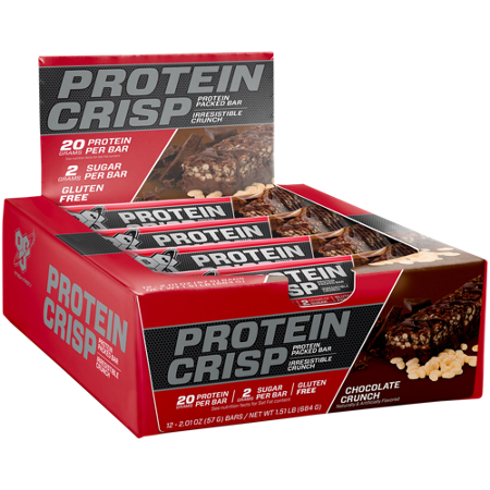 BSN Protein Crisp Packed Bar Chocolate Crunch box front