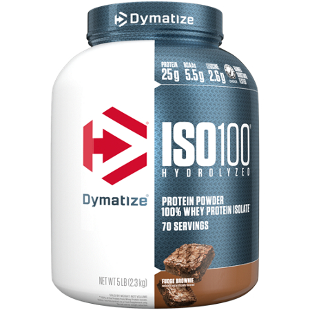 Dymatize Nutrition ISO100 Hydrolyzed Whey Protein Isolate bottle front