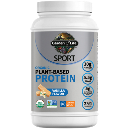 Garden of Life SPORT Organic Plant-Based Protein Vanilla container front