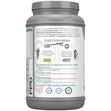 Garden of Life SPORT Certified Grass Fed Whey Protein Powder Vanilla view 4