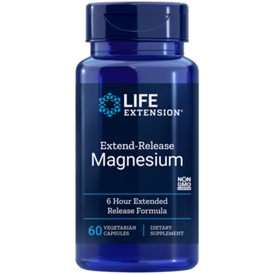 Extended Release Magnesium - 6 Hour Formula (60 Vegetarian Capsules)