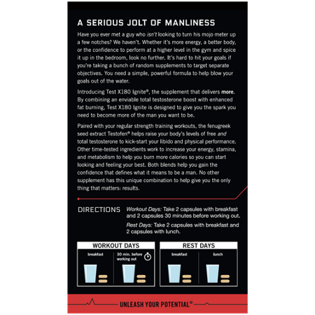 Force Factor Test X180 Ignite Directions