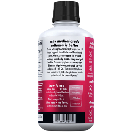 Amino Sculpt Liquid Collagen Hair Skin and Nails Support bottle view 4