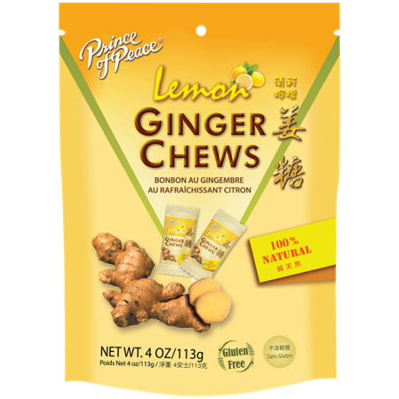 Prince of Peace Lemon Ginger Chews bag front