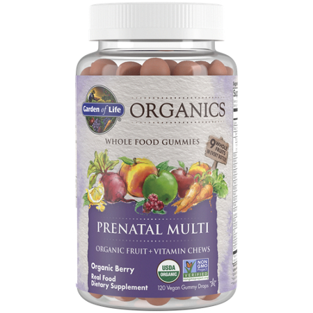 Garden of Life Organics Whole Food Prenatal Gummy Multivitamin bottle front