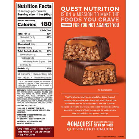 Quest Hero Protein Bar Chocolate Caramel Pecan by Quest Nutrition view 3