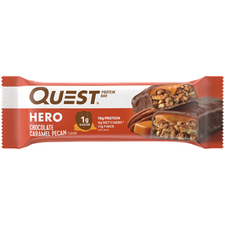 Quest Hero Protein Bar Chocolate Caramel Pecan view 4