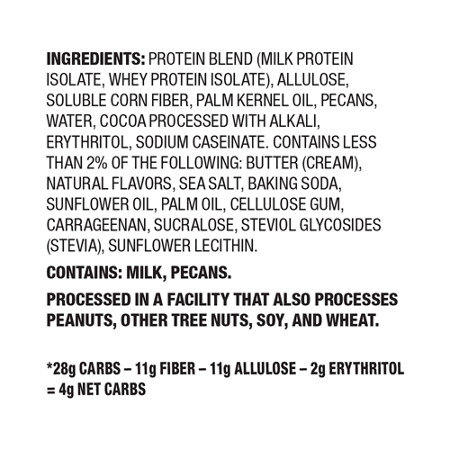 Quest Hero Protein Bar Chocolate Caramel Pecan label