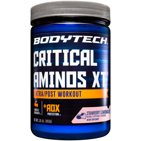 BodyTech Critical Aminos XT Intra/Post Workout Powder container front