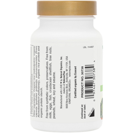 Natures Plus Organic Whole Food Red Yeast Rice bottle view 4