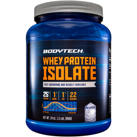 BodyTech Whey Protein Isolate Powder 15 lbs front