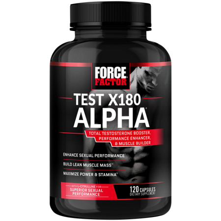 Force Factor Test X180 Alpha Total Testosterone Booster capsules view 2