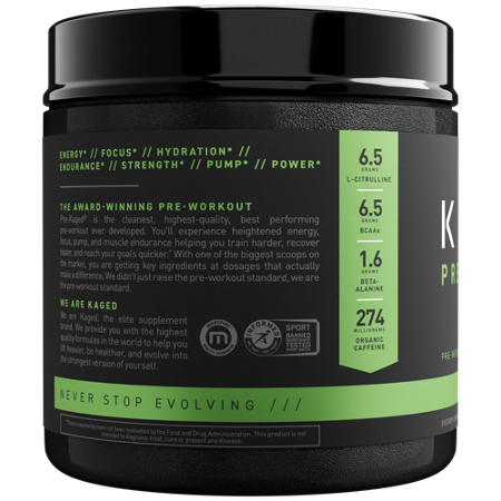 KAGED Pre-Kaged Pre-Workout Fruit Punch 20 Servings view 4