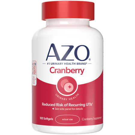 AZO Cranberry Urinary Tract Health softgels front