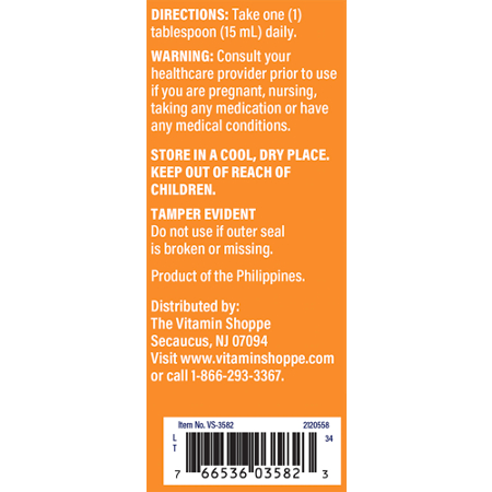 The Vitamin Shoppe MCT Oil for Fat Metabolism Directions