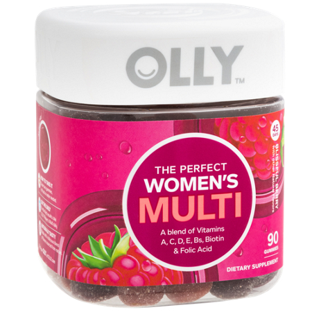 Olly Women's Gummy Multivitamin Berry gummies front