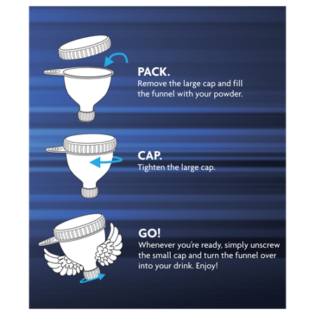 Fill-N-Go Powder Funnel with Cap Small Blue alternate view 3