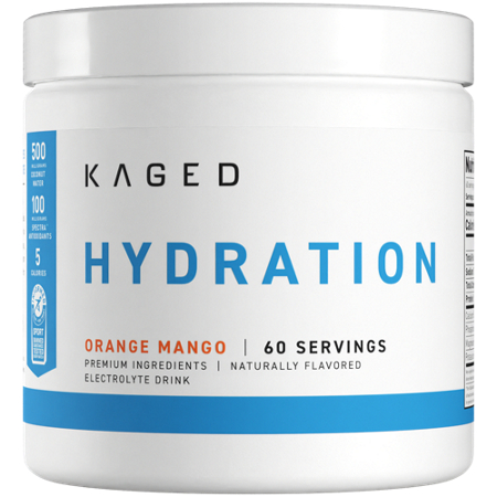 KAGED Hydra-Charge Orange Mango powder 60 servings front