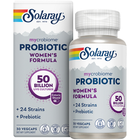 Solaray Mycrobiome Probiotic Women's Formula box and bottle front