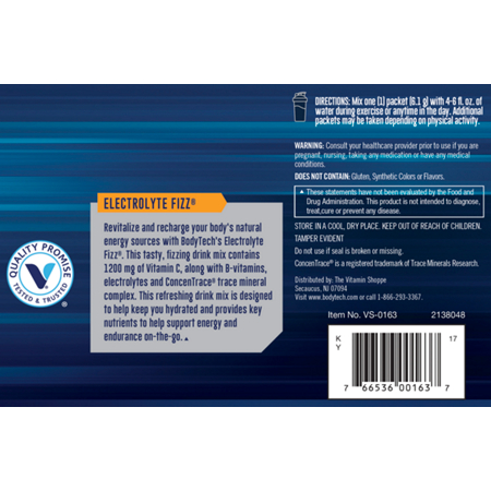 Directions for BodyTech Electrolyte Fizz