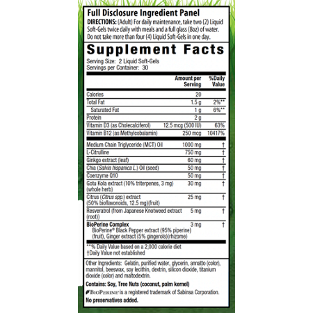 Irwin Naturals CoQ-10 RED Supplement Label