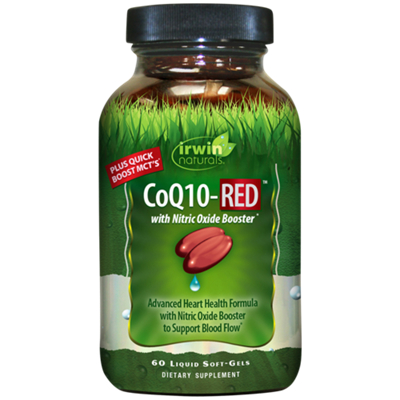 CoQ-10 RED with Nitric Oxide Booster + Quick Boost MCT's (60 Liquid Softgels)