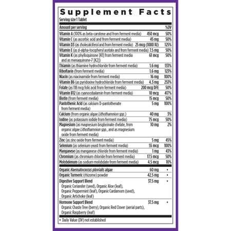 Label for New Chapter Women's 55+ Daily Multivitamin