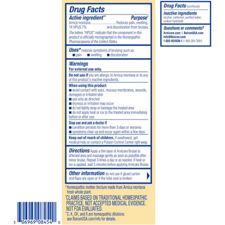 Arnicare Bruise Gel label
