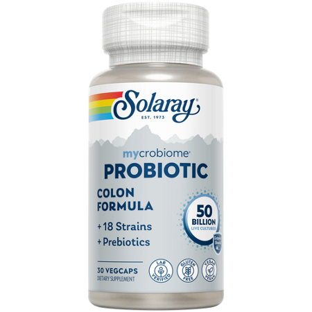 Solaray Mycrobiome Probiotic Colon Capsules, 50 Billion CFUs