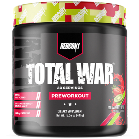 RedCon1 Total War Pre-Workout Strawberry Kiwi container front