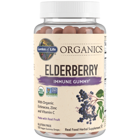 Garden of Life Organics Elderberry Immune Gummy bottle front
