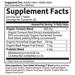 Supplement Facts label for turmeric tablets