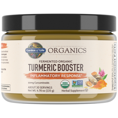 Garden of Life Organics Fermented Turmeric Boost - Inflammatory Response with Curcumin & Black Pepper (30 Servings)