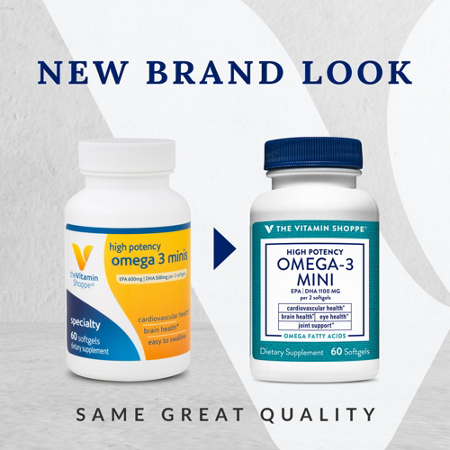 The Vitamin Shoppe High Potency Omega-3 Fish Oil Minis softgels view 2