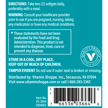 Directions for The Vitamin Shoppe High Potency Omega-3 Fish Oil Minis