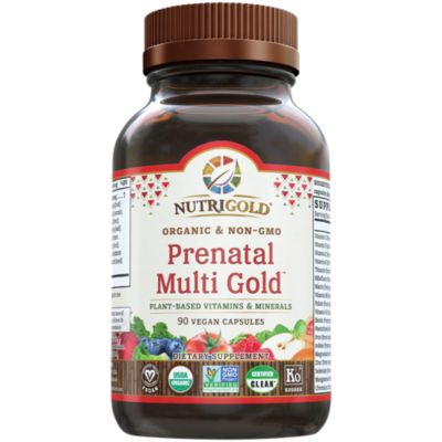 Organic Prenatal Multivitamin Gold PlantBased Whole Food (90 Capsules) 