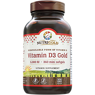 Vitamin D3 Gold 5,000 IU (360 Softgels) 