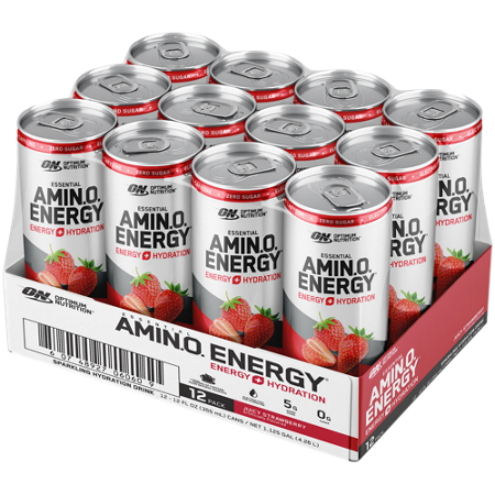 ON Amino Energy Sparkling Drink: Juicy Strawberry View 4