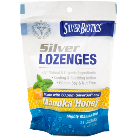 Silver Biotics Silver Lozenges with Manuka Honey pouch front