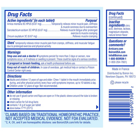 Arnicare Leg Cramps Homeopathic Medicine Directions